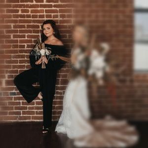 Black Nine West Jumpsuit — Size 12, stretches, could fit a range of sizes